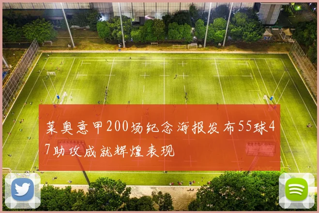 莱奥意甲200场纪念海报发布55球47助攻成就辉煌表现